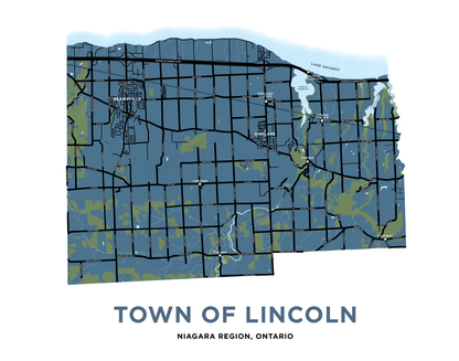 Lincoln Map Print