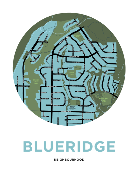 Blueridge Neighbourhood Map Print