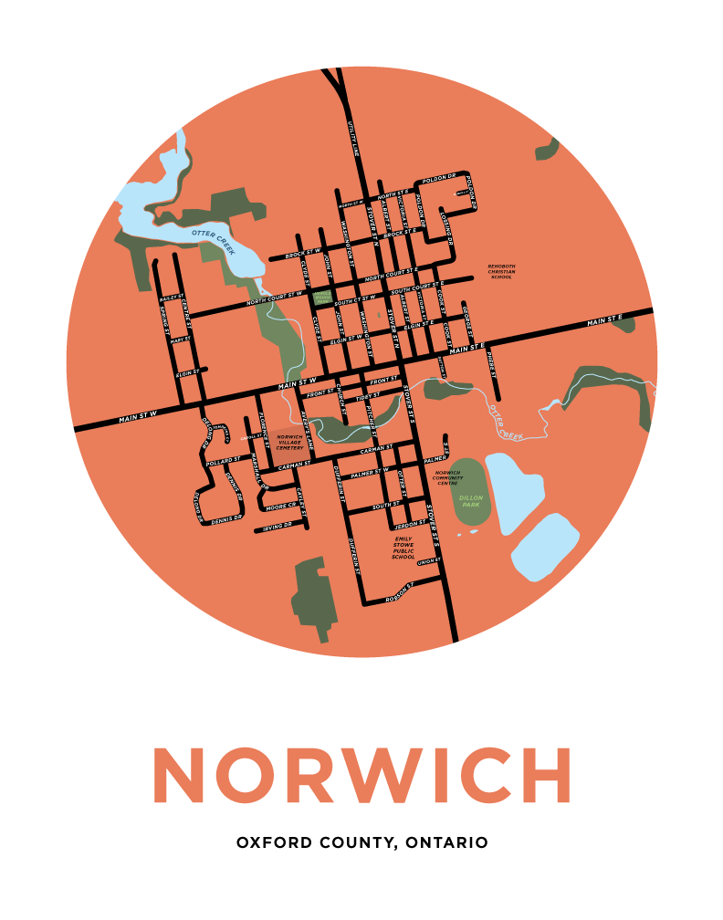 Norwich Map Print