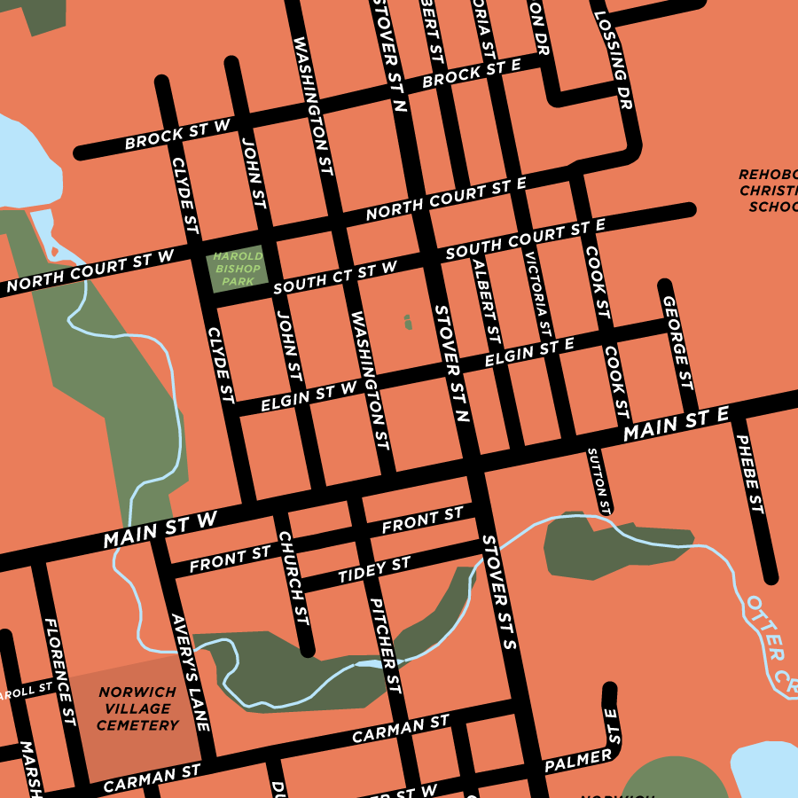 Norwich Map Print