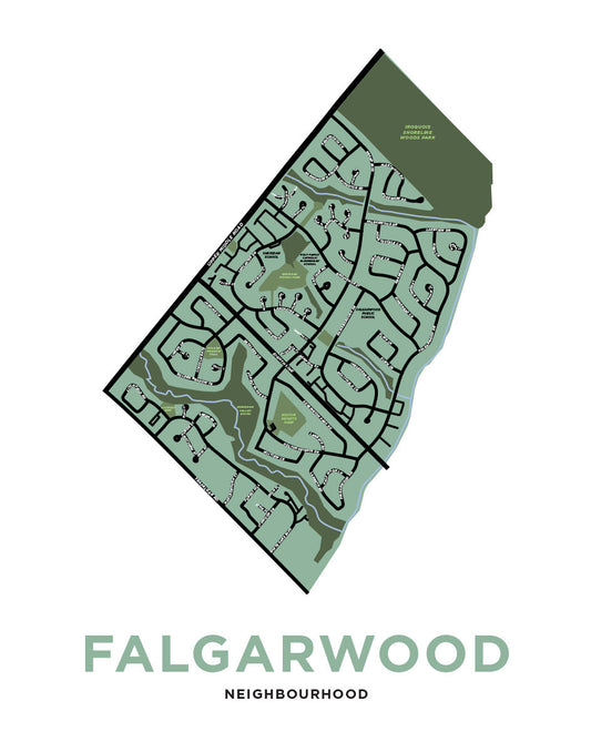 Falgarwood Neighbourhood Map Print