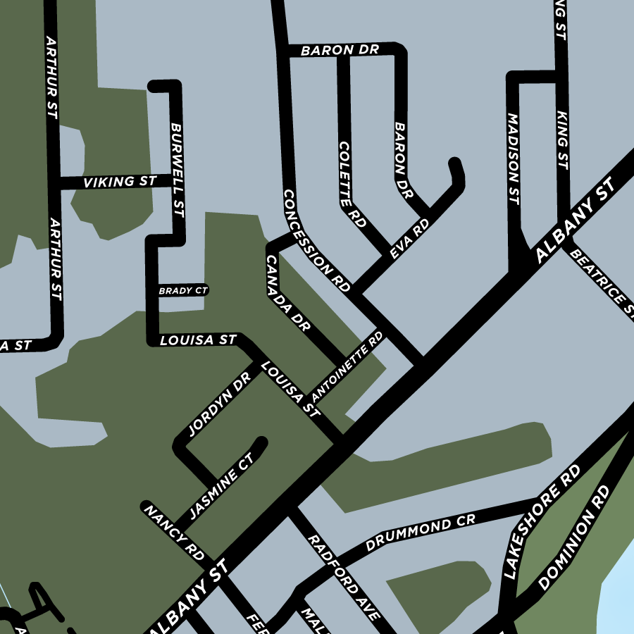 Old Fort Erie Map Print