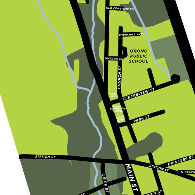 Orono Ontario Map Print