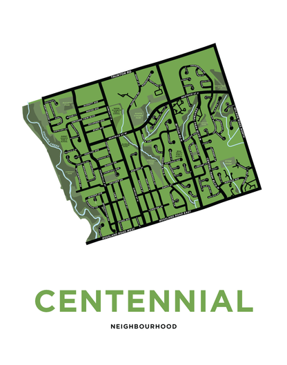 Centennial Neighobourhood Map Print (Oshawa)