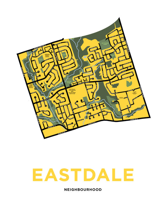 Eastdale Neighbourhood Map Print (Oshawa)