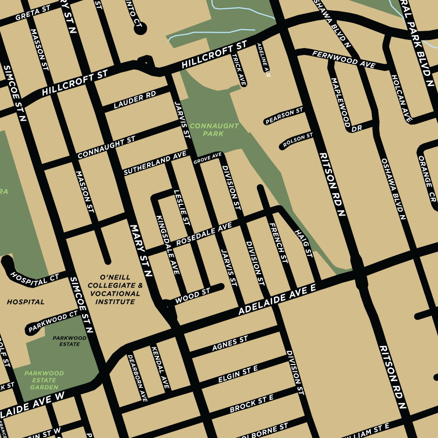 O'Neill Neighbourhood Map Print