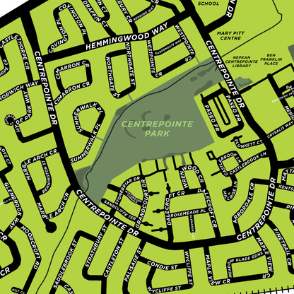 Centrepointe Neighbourhood Map Print