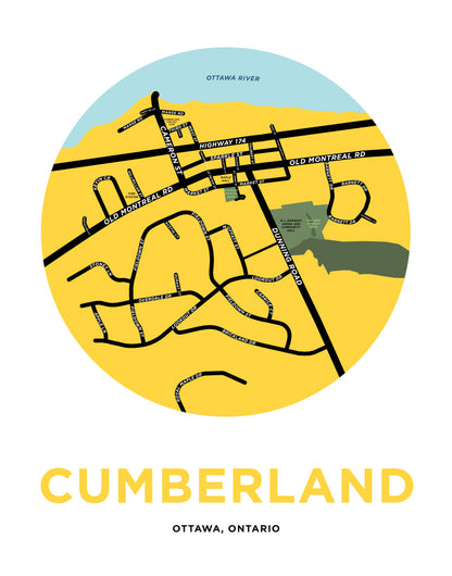 Cumberland (Ottawa) Map Print