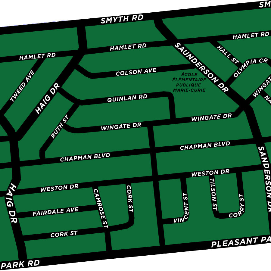 Elmvale Acres Neighbourhood Map Print