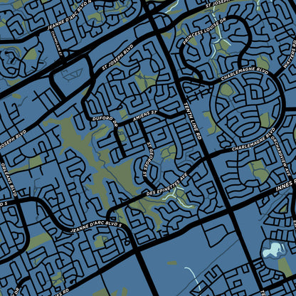 Orléans, Ottawa Map Print