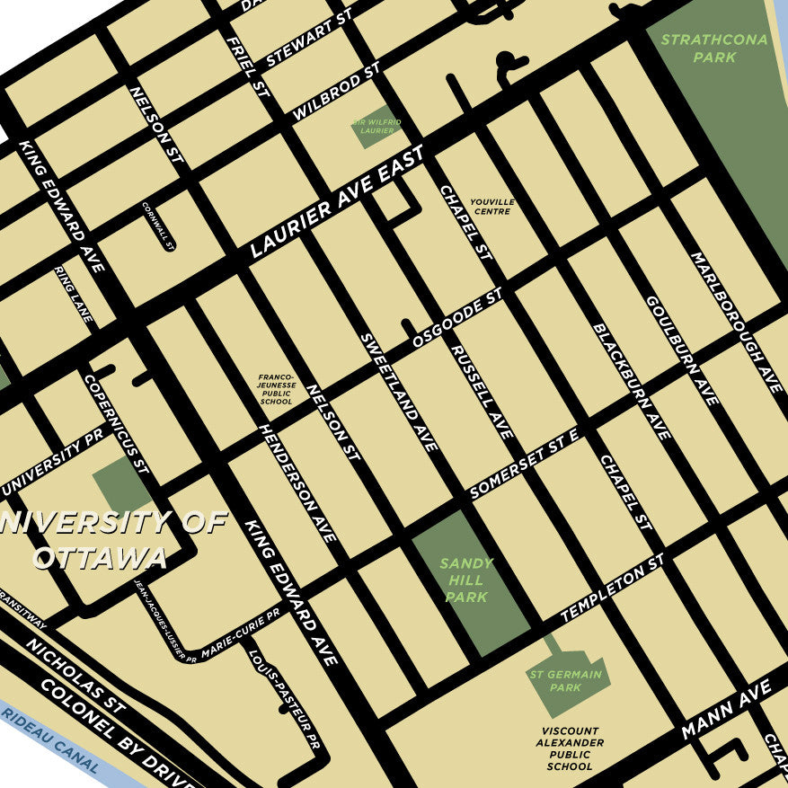 Sandy Hill Neighbourhood Map Print