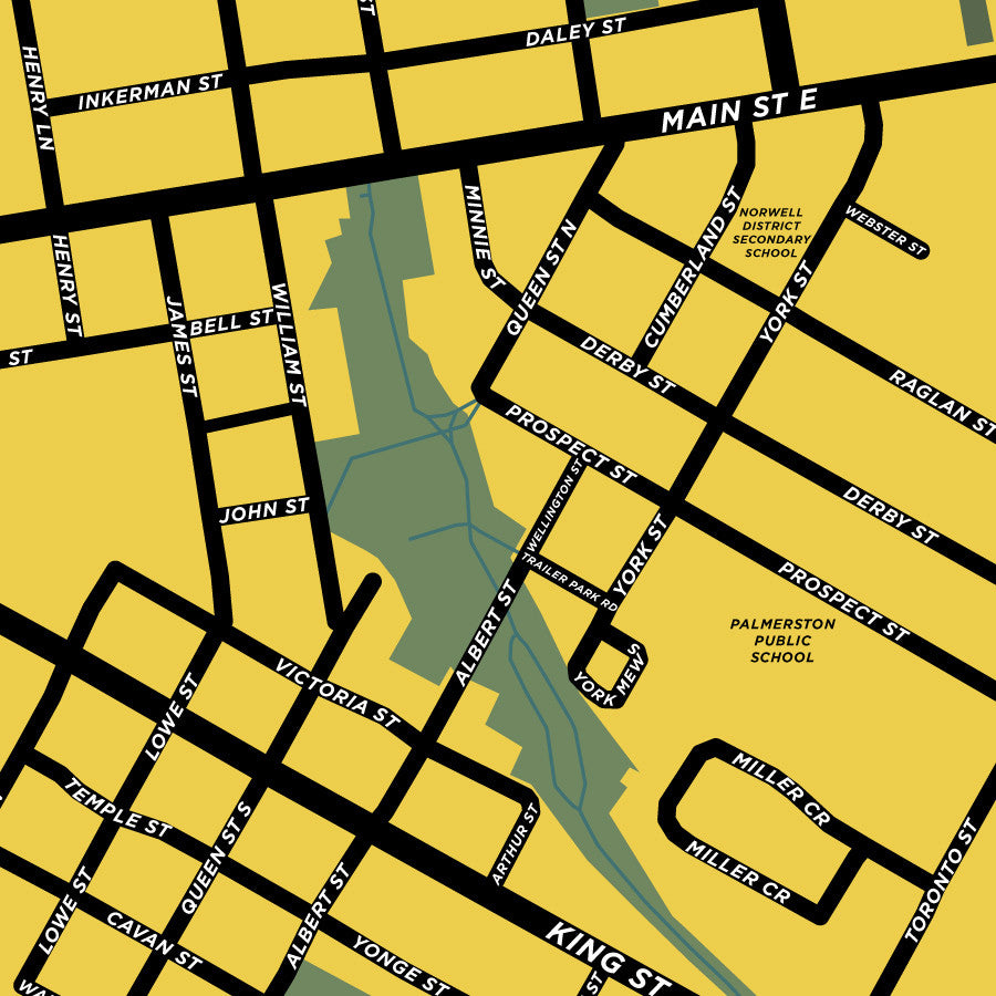 Palmerston Map Print (Wellington County, ON)