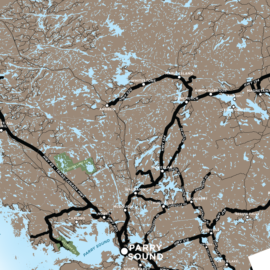 Parry Sound District Map Print