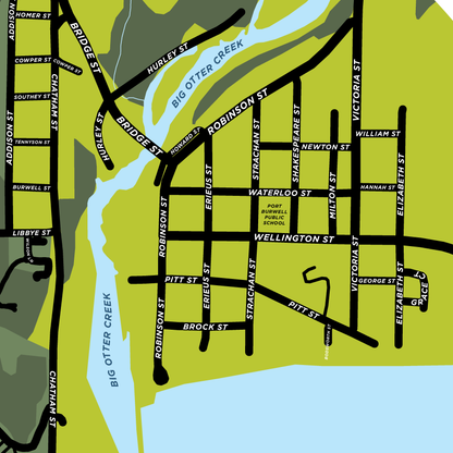 Port Burwell Map Print