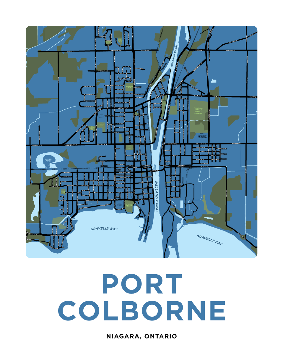 Port Colborne Map Print (Urban Area)