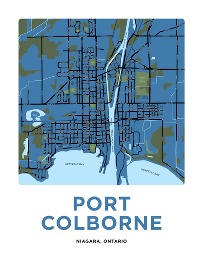 Port Colborne Map Print (Urban Area)