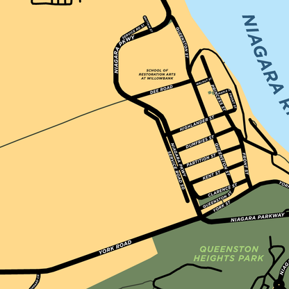 Queenston Map Print (Niagara-On-The-Lake)