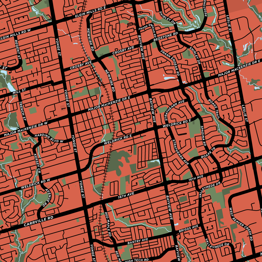 Richmond Hill Map Print