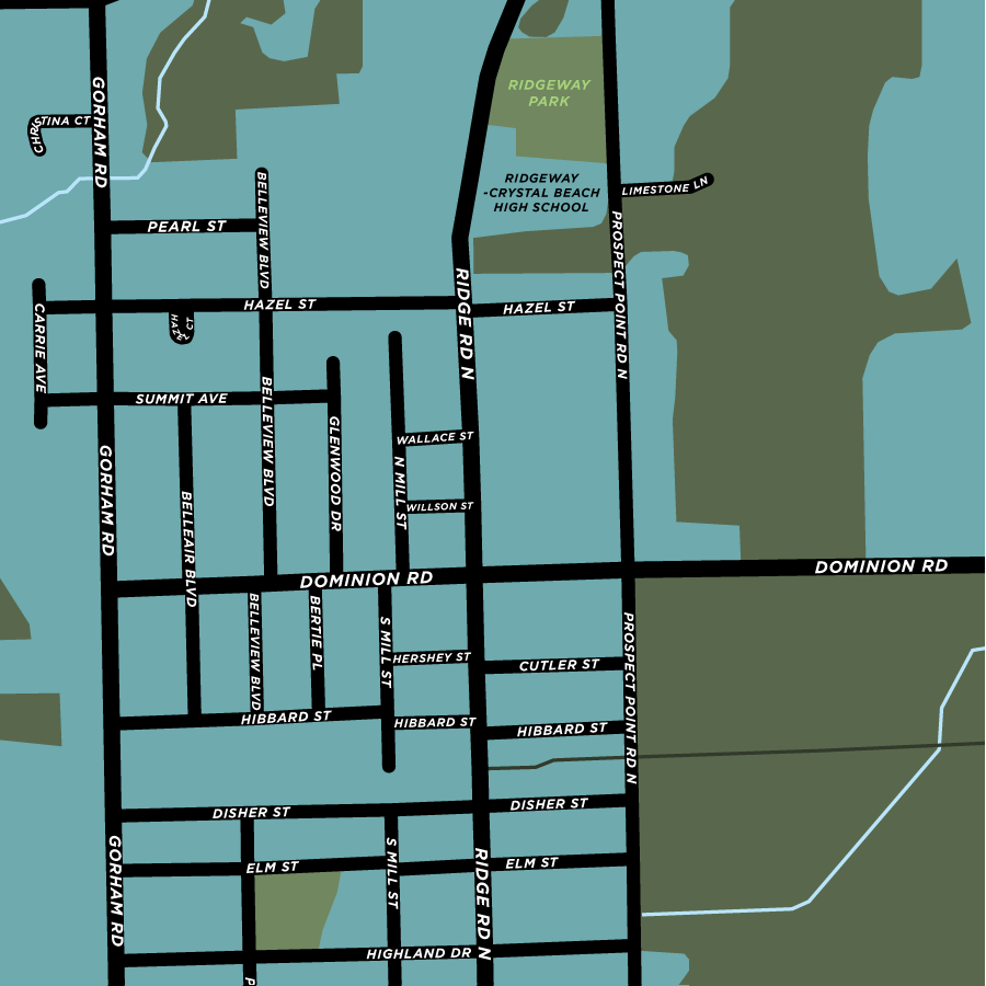 Ridgeway Map Print