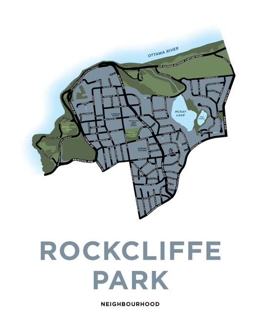 Rockcliffe Park Neighbourhood Map Print