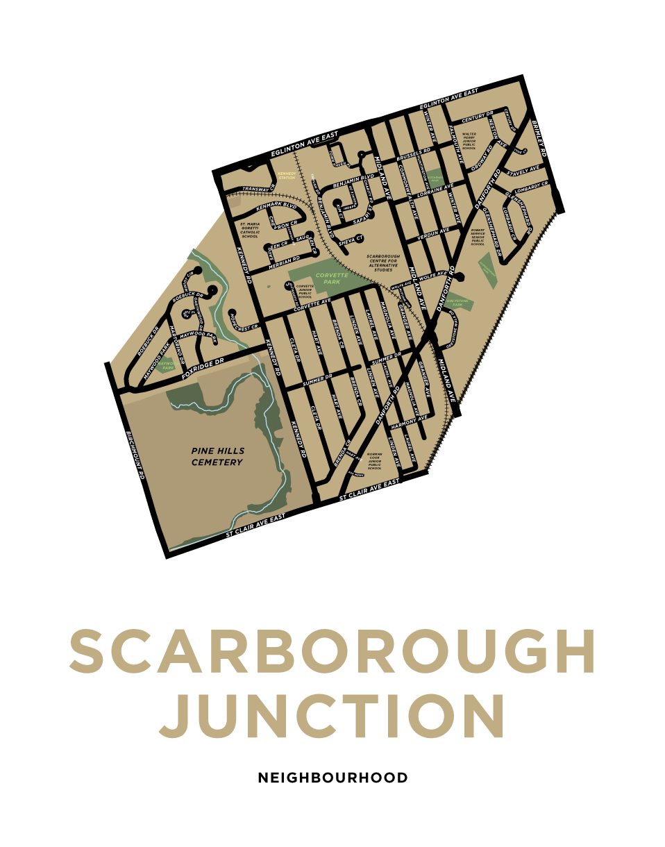 Scarborough Junction Neighbourhood Map Print