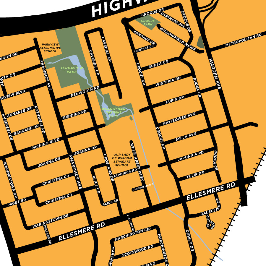 Maryvale Neighbourhood Map Print