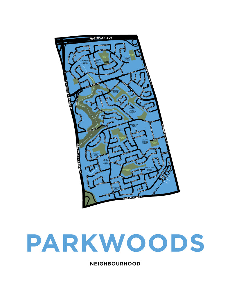 Parkwoods Neighbourhood Map Print