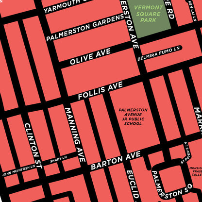 Seaton Village Neighbourhood Map Print