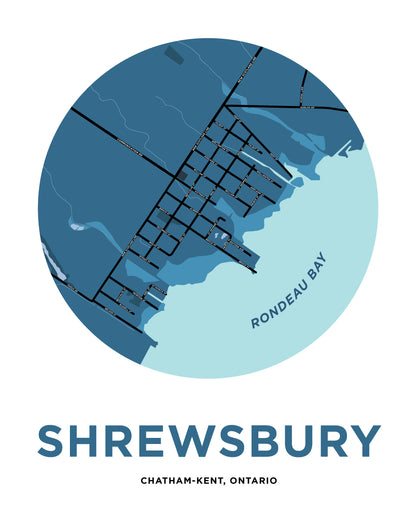 Shrewsbury Map Print