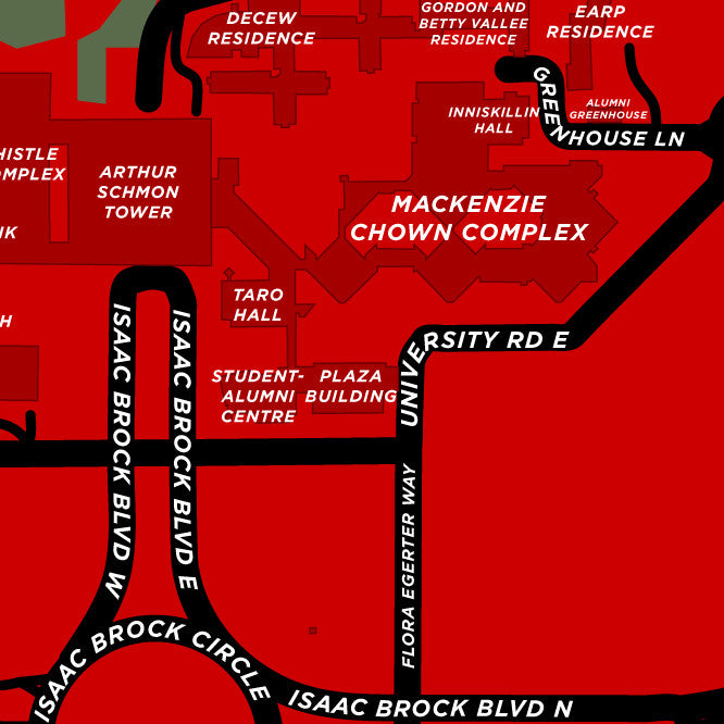 Brock University Map Print