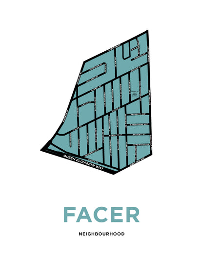 Facer Neighbourhood Map Print