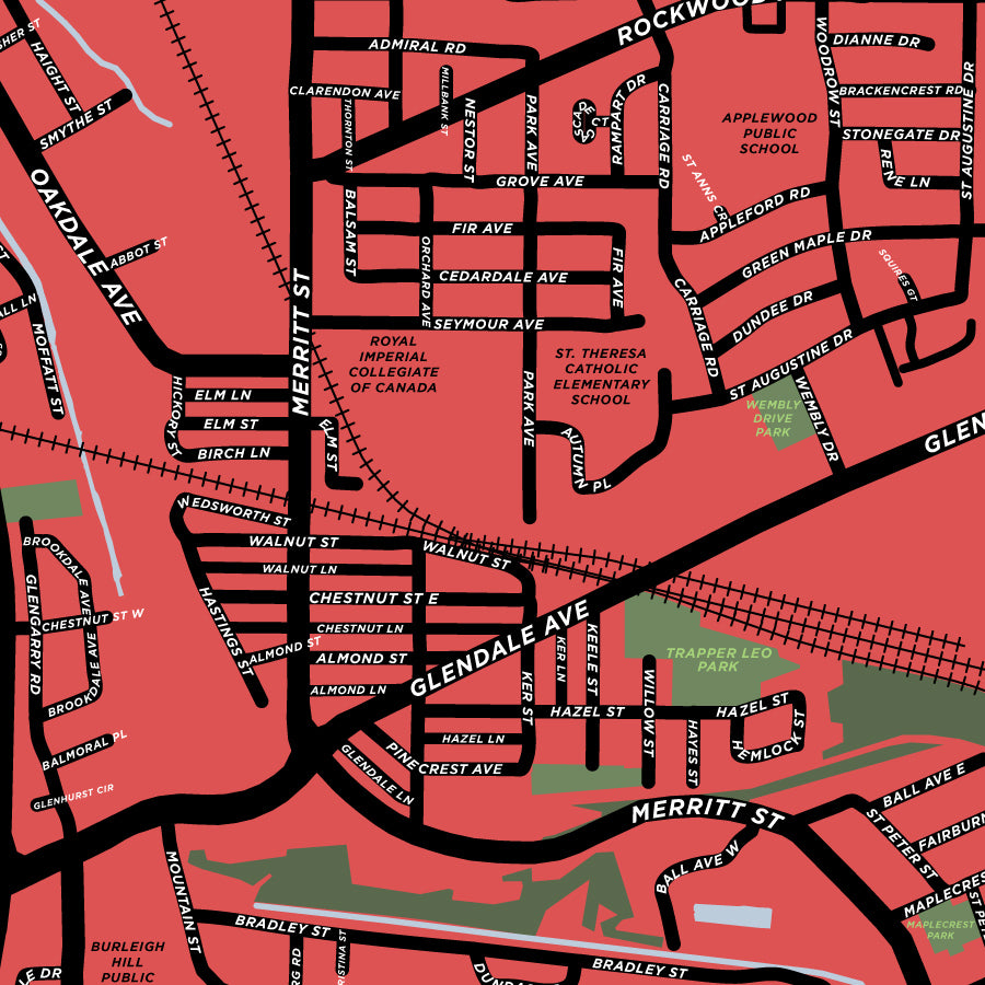 Merritton Ward Map Print