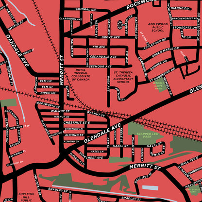 Merritton Ward Map Print