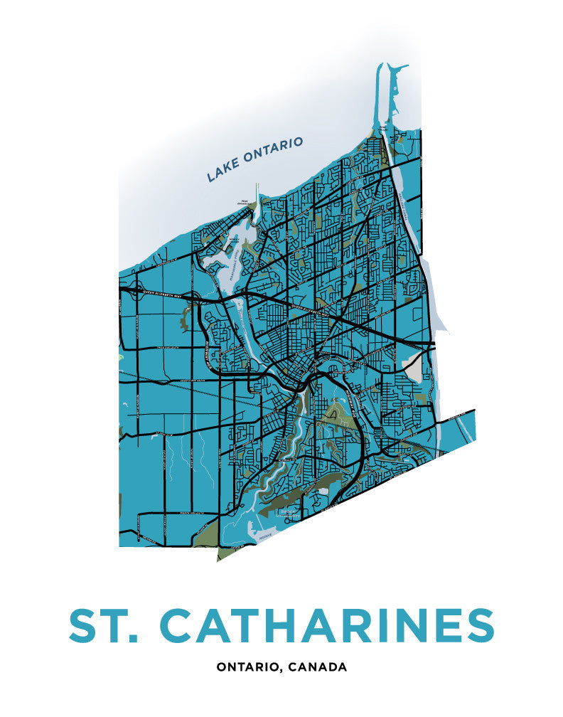 St. Catharines Map Print