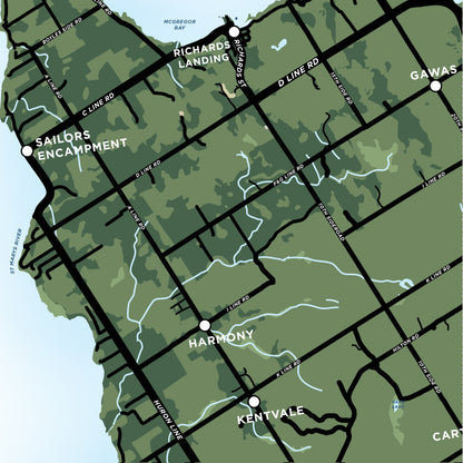 St. Joseph Island Map Print