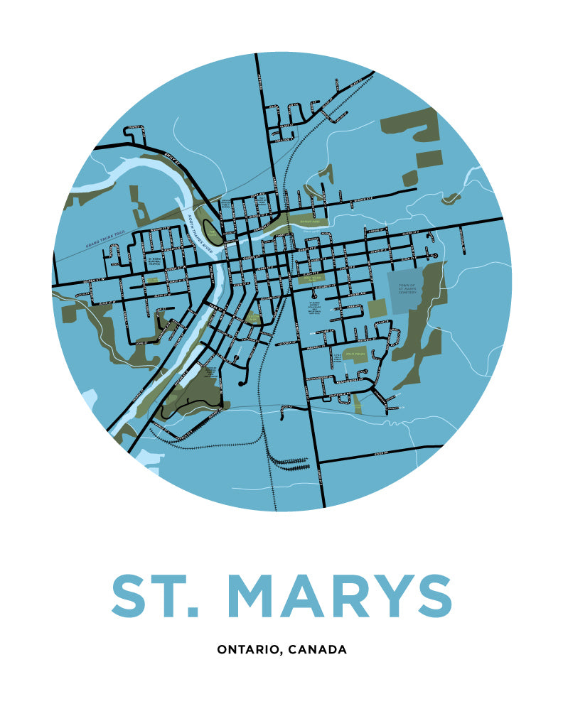 St Marys Map Print