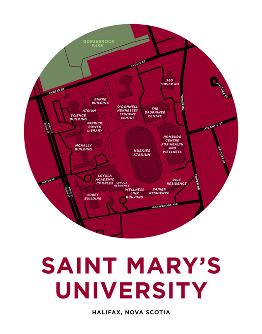 Saint Mary's University Campus Map Print