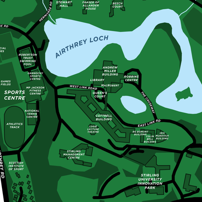 University of Stirling Campus Map Print