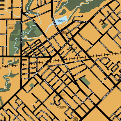 Strathroy Map Print