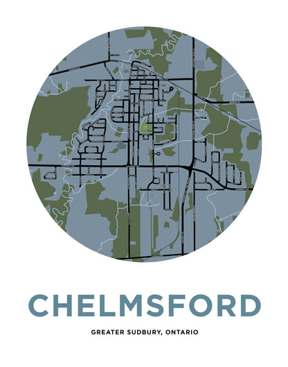 Chelmsford Map Print