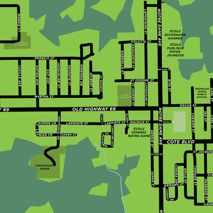 Hanmer Map Print