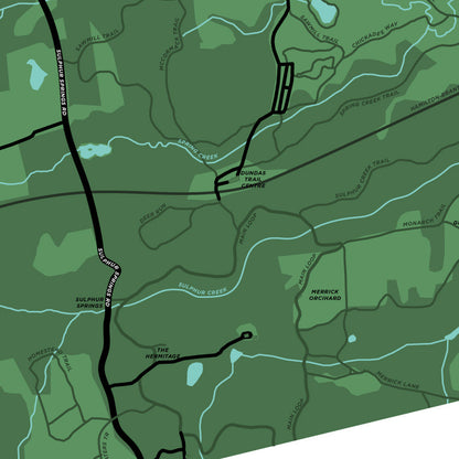 Sulphur Springs Neighbourhood Map Print