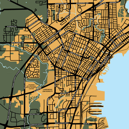 Thunder Bay Map Print