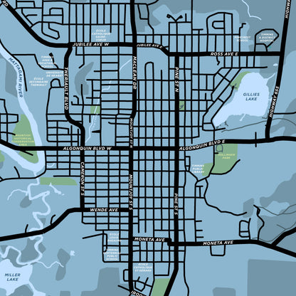 Timmins Map Print