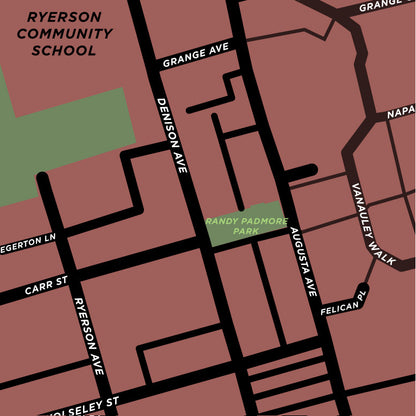 Alexandra Park Neighbourhood Map Print