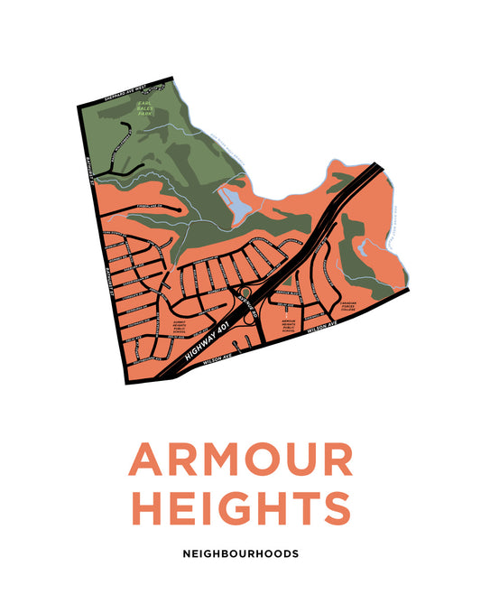 Armour Heights Neighbourhood Map Print