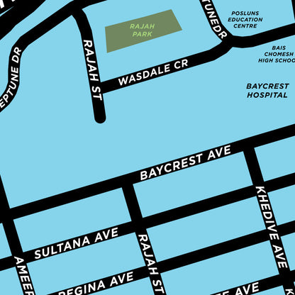 Baycrest Neighbourhood Map Print