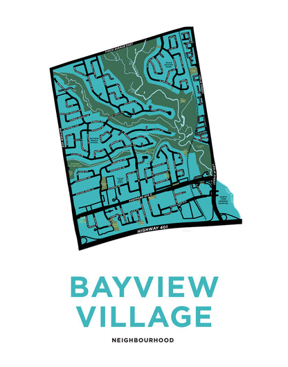 Bayview Village Neighbourhood Map Print