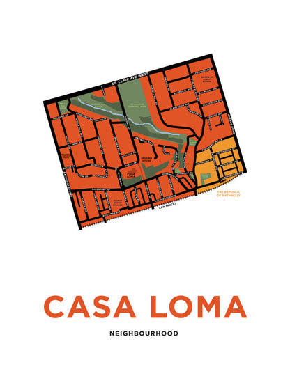 Casa Loma Neighbourhood Map Print