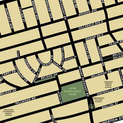 Davisville Neighbourhood Map Print